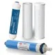 Filtri 10 Pollici Micron 5 per Osmosi Inversa con Membrana 50 GPD Set 4 Pz. Filtri 10 Pollici Micron 5 per Osmosi Inversa con Membrana 50 GPD Set 4 Pz.