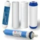 Filtri Depuratore Osmosi Inversa con Membrana 100 GPD Set 5 Pz. Filtri Depuratore Osmosi Inversa con Membrana 100 GPD Set 5 Pz.