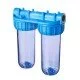 CONTENITORE DOPPIO PER FILTRO ACQUA 10" ATTACCO 1" CON STAFFA E CHIAVE CONTENITORE DOPPIO PER FILTRO ACQUA 10" ATTACCO 1" CON STAFFA E CHIAVE
