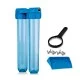 CONTENITORE DOPPIO PER FILTRO ACQUA 20" ATTACCO 1" CON STAFFA E CHIAVE CONTENITORE DOPPIO PER FILTRO ACQUA 20" ATTACCO 1" CON STAFFA E CHIAVE