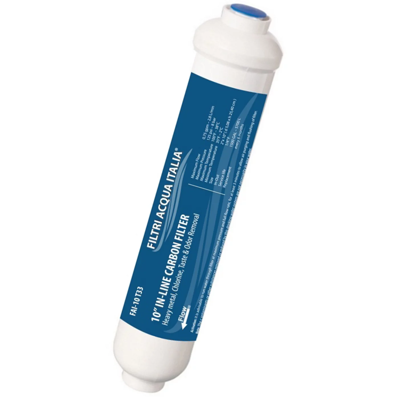FILTRO IN LINEA CARBONE ATTIVO 2 X 10" T33 FILTRO IN LINEA CARBONE ATTIVO 2 X 10" T33