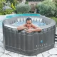 Piscina idromassaggio gonfiabile 5/6 Posti 195x195 Silver NETSPA Piscina idromassaggio gonfiabile 5/6 Posti 195x195 Silver NETSPA