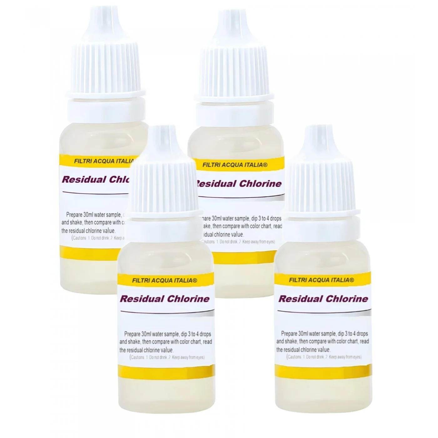 Cloro test acqua Set 4 Pezzi Cloro test acqua Set 4 Pezzi