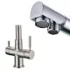 RUBINETTO 3 VIE NICKEL SPAZZOLATO PER DEPURATORE ACQUA RUBINETTO 3 VIE NICKEL SPAZZOLATO PER DEPURATORE ACQUA