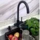 RUBINETTO 3 VIE NERO POLDO PER DEPURATORE ACQUA RUBINETTO 3 VIE NERO POLDO PER DEPURATORE ACQUA